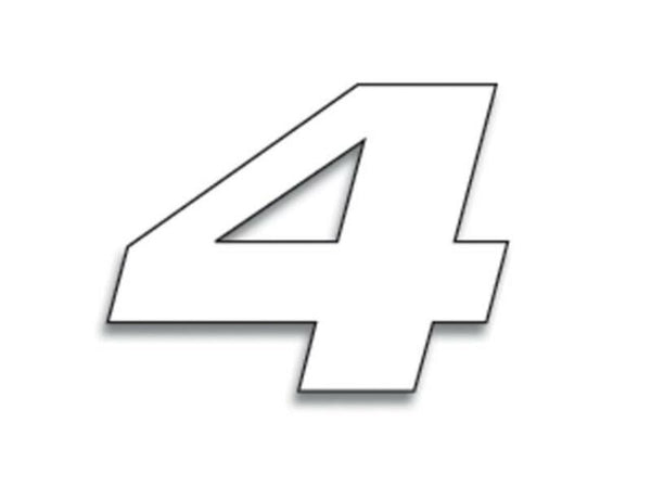 Číslo pretekov Blackbird 4 20x25cm White 5049/10/4