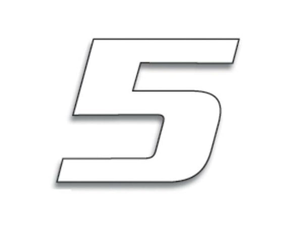 Číslo pretekov Blackbird 5 20x25cm White 5049/10/5