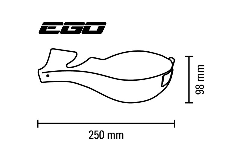 Barkbusters Ego Handguard Dvoj bodový držiak rovný Ø22 mm modré ego-001-00-Bu