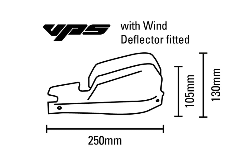 Barkbusters VPS MX Handguard Plast sada iba modro/biely deflektor VPS-003-01-BU