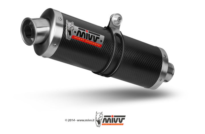 MIVV Oval Carbon Cap Slip-On Carbon Suzuki GSF650 Bandit 00.73.S.017.L3C sportavgassystem i kolfiber för motorcykel. Perfekt reservdel inom ACC. EXHAUST.