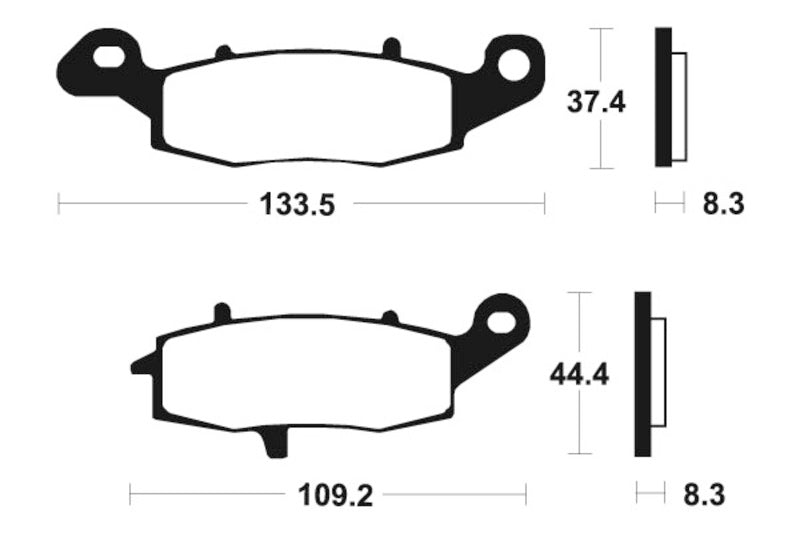 Kovové brzdové podložky Tecnium Sintered - MTR204 1090559