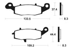 Kovové brzdové podložky Tecnium Sintered - MTR204 1090559