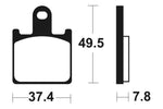 Kovové brzdové podložky Tecnium Sintered - MTR338 1090572