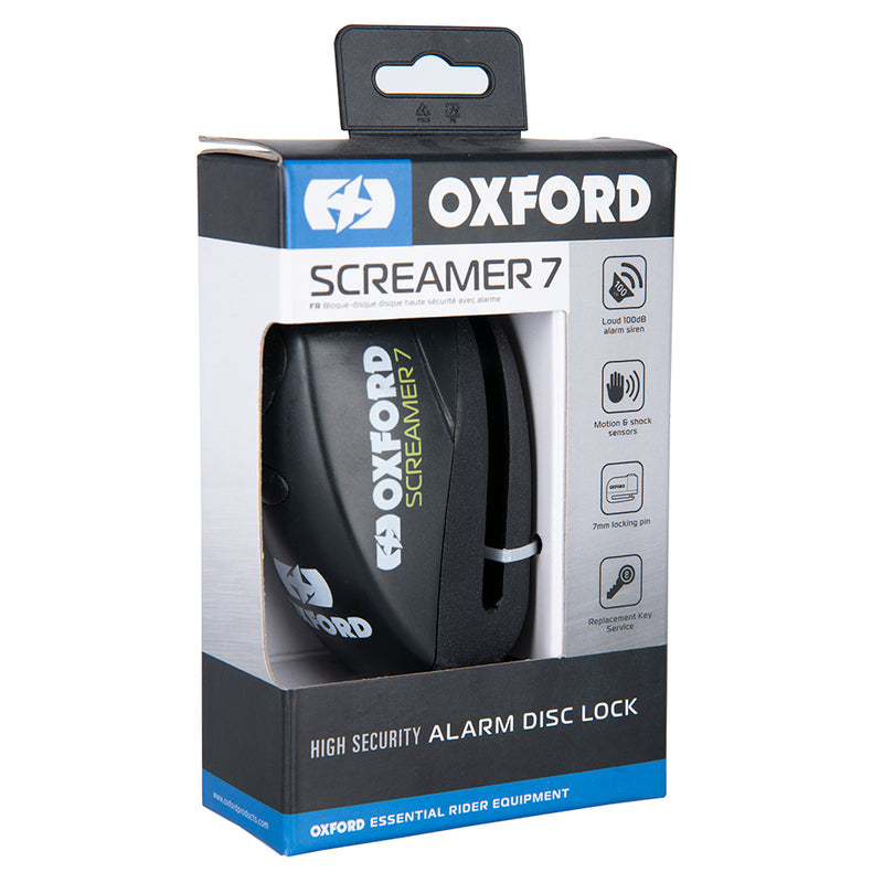 Oxford Screamer 7 Disk Lock - Ø7mm Black LK289