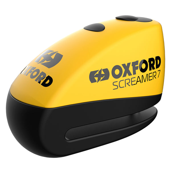 Oxford Screamer 7 Disc Brzdí zámok - Ø7mm žltá/čierna