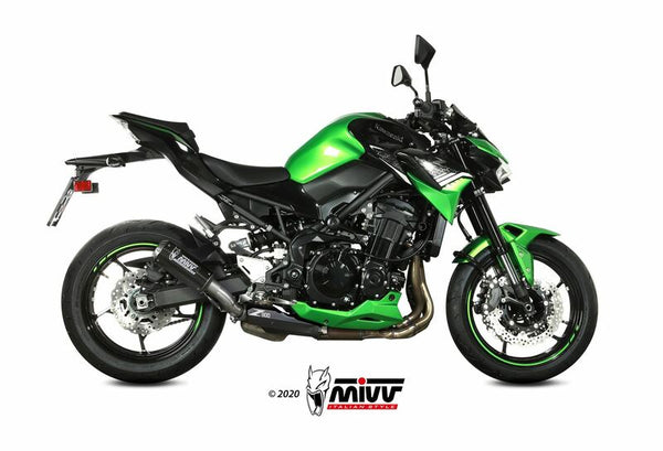 MIVV MK3 Tlmič uhlíka/koncová čiapka z nehrdzavejúcej ocele Kawasaki Z900 K.052.LM3C