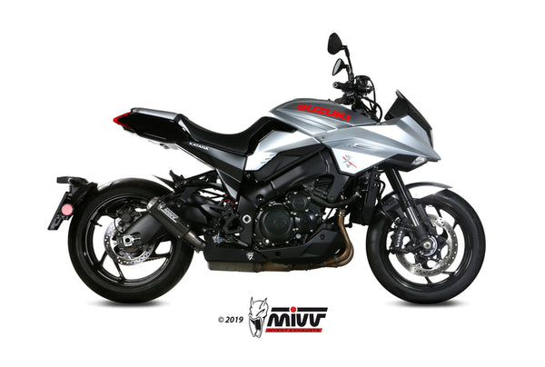 MIVV MK3 TUMBLICKÝ Uhlíkový/koncový uzáver z nehrdzavejúcej ocele Suzuki GSX-S1000 P.056.LM3C
