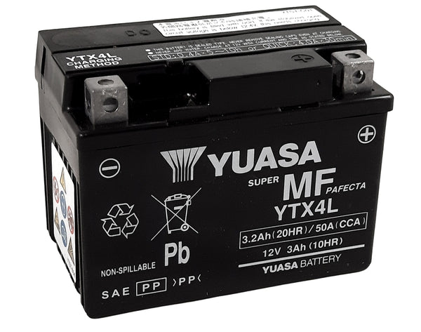 YUASA Maintenance-Free Factory Activated Battery - YTX4L-FA 