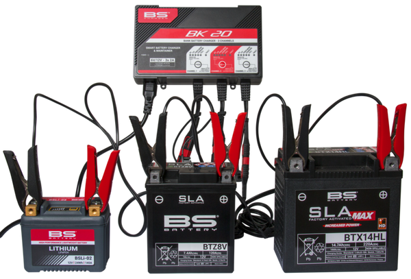 BS BATTERSKÁ BATLE BK20 SMART BATTERICKÁ nabíjačka - 6V/12V 3 × 2A