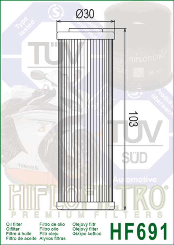 HIFLOFILTRO Oil Filter - HF691 HF691