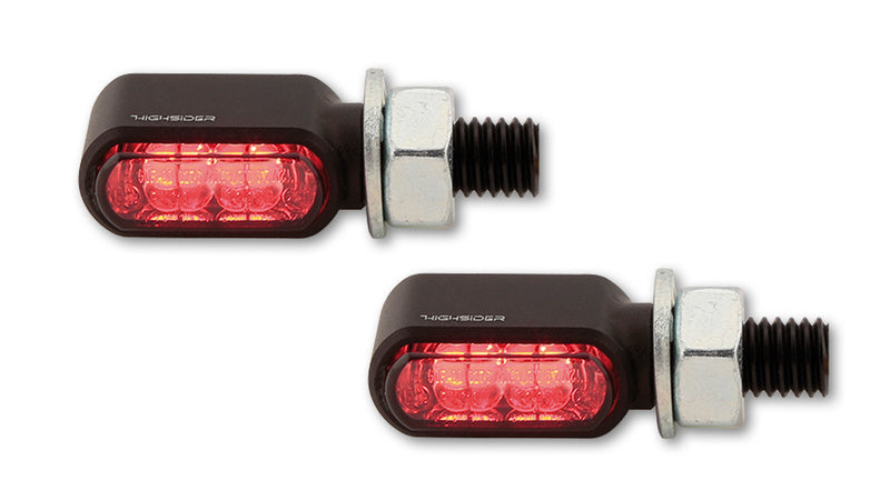 Highsider CNC LED 3in1 chvost, brzdové svetlo, indikátor Little Bronx, čierny, tónovaný. 254-2860