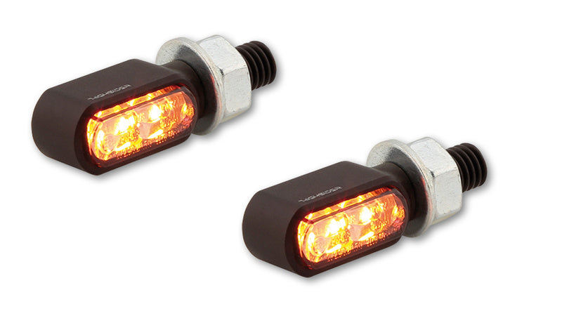 Highsider CNC LED 3in1 chvost, brzdové svetlo, indikátor Little Bronx, čierny, tónovaný. 254-2860