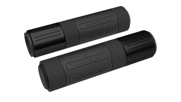 Highsider Conero Handlebar Grip Rubber, 7/8" (22.2 mm), 132 mm, Black Matt 315-056 