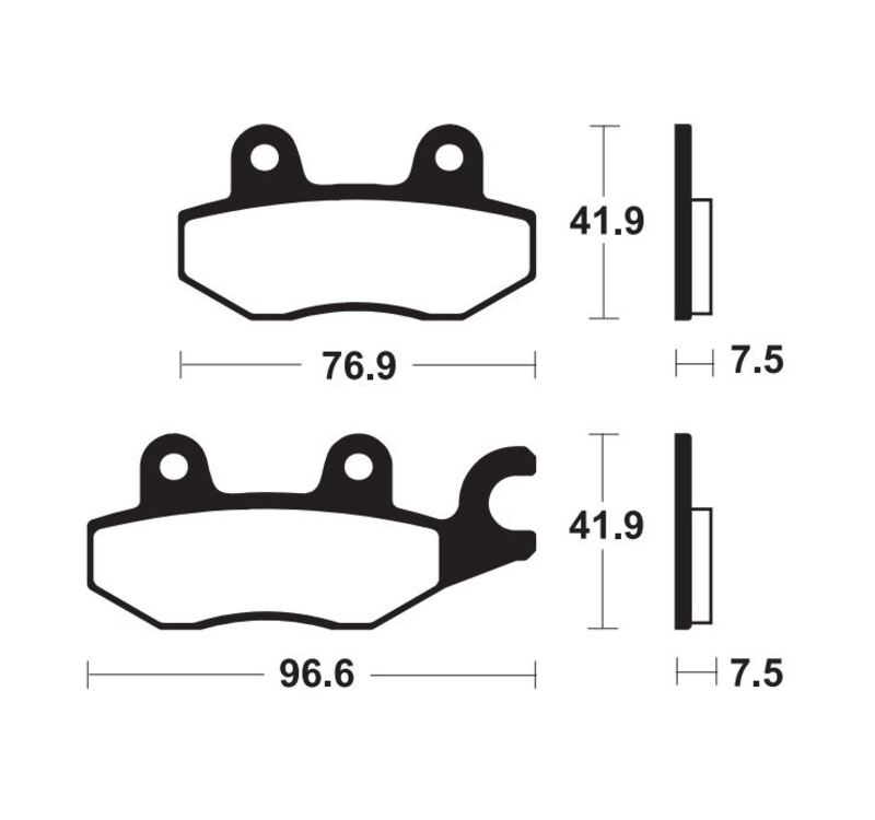 Kovové brzdové podložky Tecnium Sintered - MF455 1111148