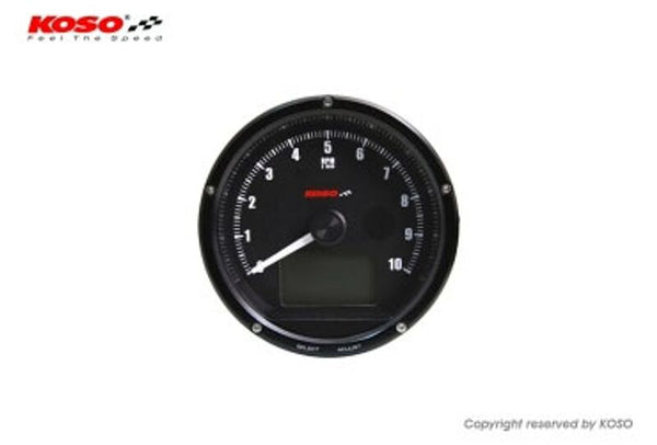 Koso Tachometer a Speetser Black Face Max 10000 RPM // Max 360 km/h (s Shift Light) BA035110-03
