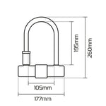 Oxford Magnum U -Lock s držiakom - 170x285mm LK223