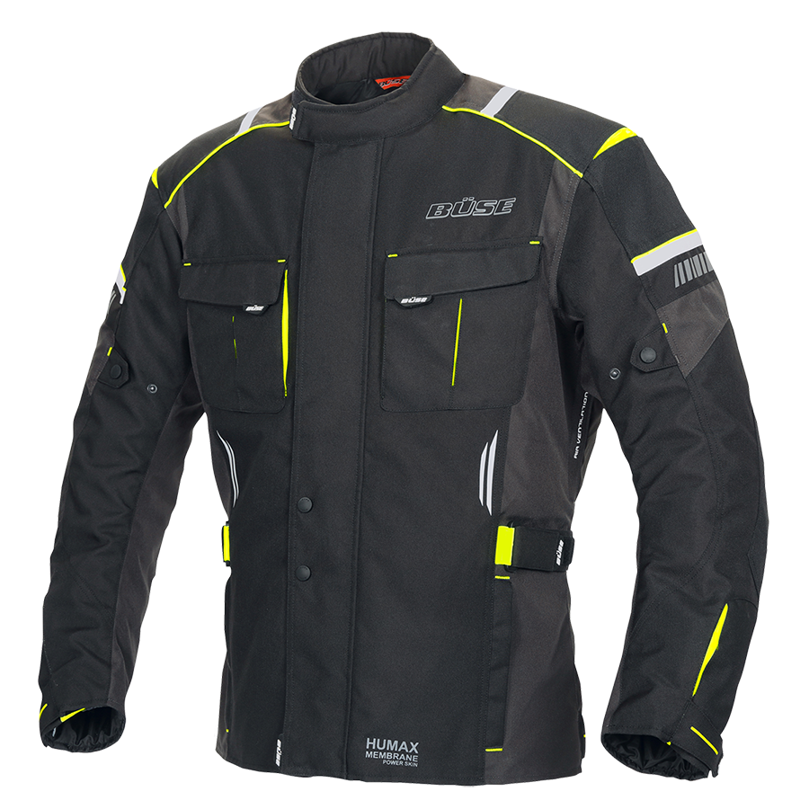 Buse Textile MC jacket Breno Pro Black /Flu