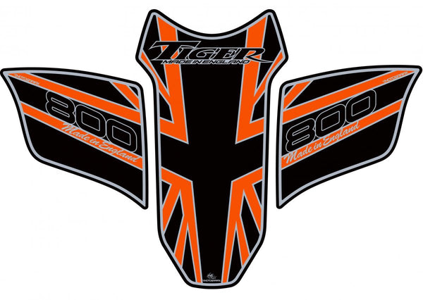 Ochrana nádrže 2010-16 Tiger 800 Black/Orange