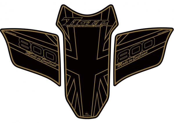 Ochrana nádrže 2010-16 Tiger 800 Čierna/zlato