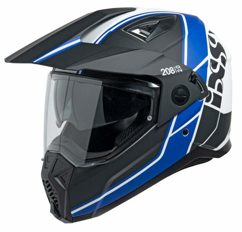 IXS Adventure MC Helmet 208 2.0 čierna /biela /modrá