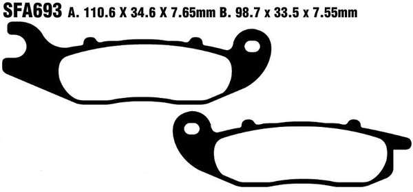 EBC brzdový podložka uhlíkový skúter SFAC693