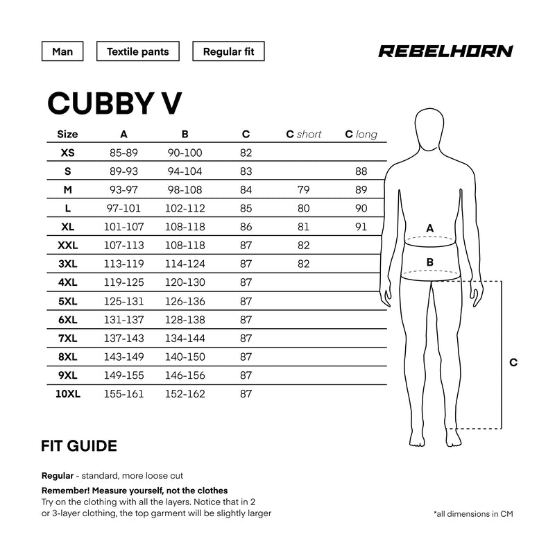 Rebelhorn textilné mc-nohavice Cubby v Gray