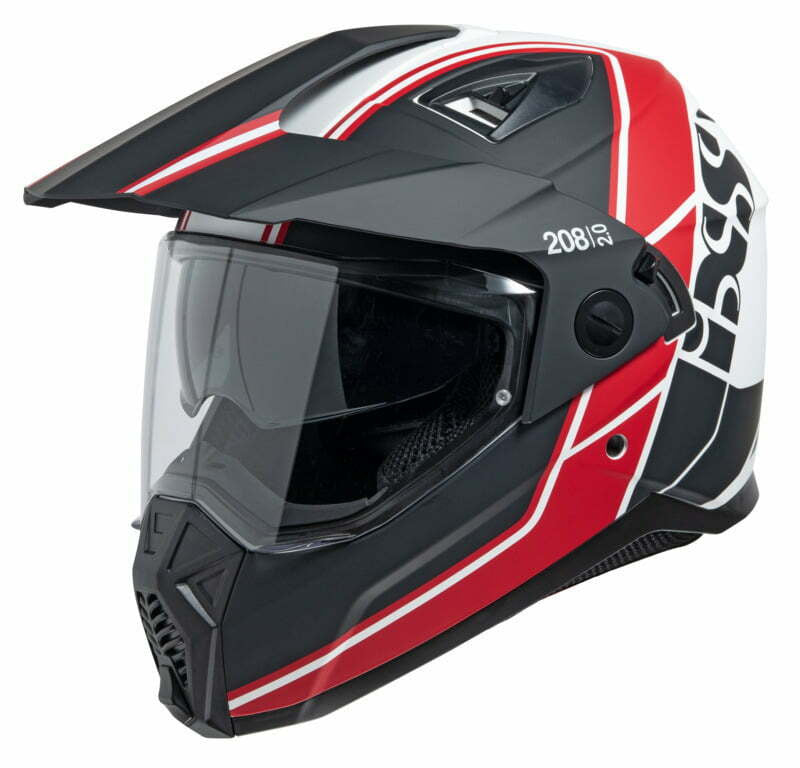 IXS Adventure MC Helmet 208 2.0 čierna /biela /červená