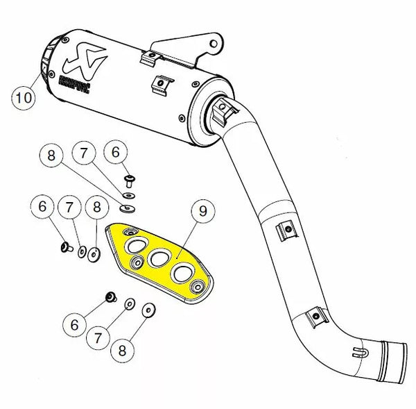 Akrapovic Heat Shield z nehrdzavejúcej ocele XS P-Hsy7R3