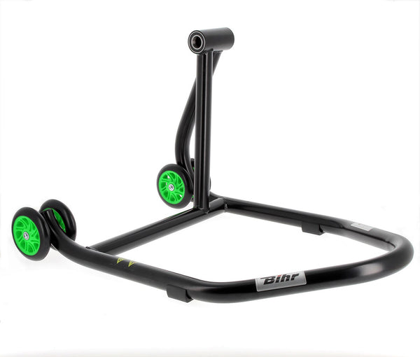 BIHR HOME Track Right RAD ARM PADDOCK STAND MATT BLACK GREEN WHEELSNULL