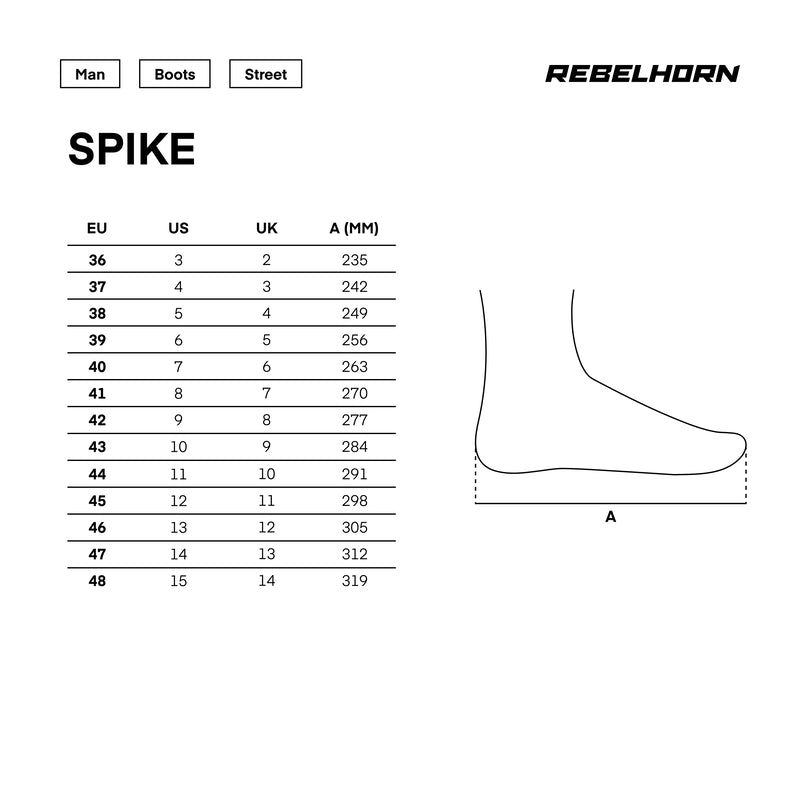 Rebelhorn unisex mc-shoes spike Gray