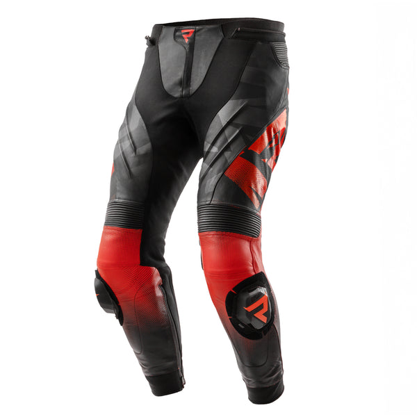 Rebelhorn mc-leather pants inferno black /red