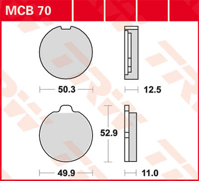 TRW brzdová podložka TRW MCB70 MCB70