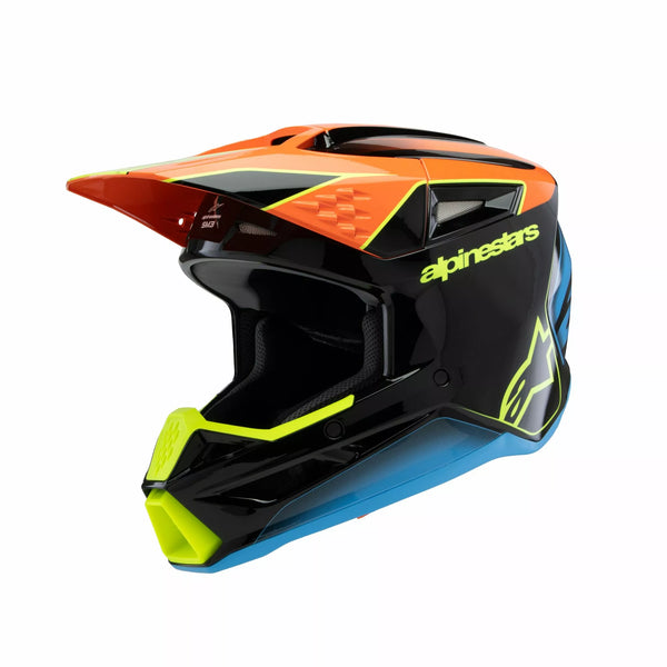 Alpinestars (MX) prilba YTH SM3 FRAY BLK/OR/YL 8301725-1455-SYS