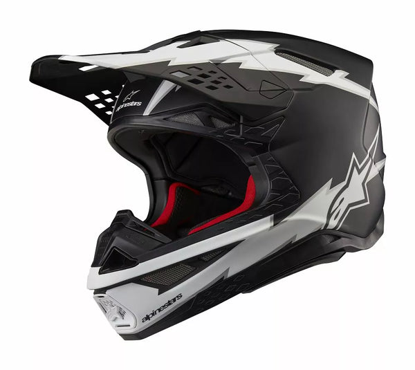 Alpinestars (MX) prilba SM10 AMP BLK/WT XL 8300623-1121-XL