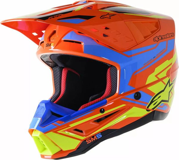 Alpinestars Cross MC Helmet SupeTech M5 Action 2 Orange /Chrípka