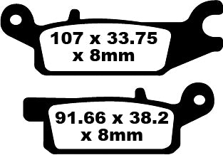 EBC brzdová podložka uhlíka TT nečistota FA443TT