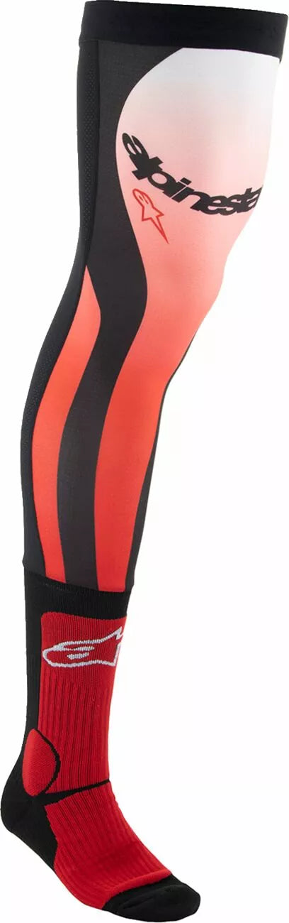 Alpinestars (MX) Sock Knee Brace Red/Wt LX 4701324-3012-LX