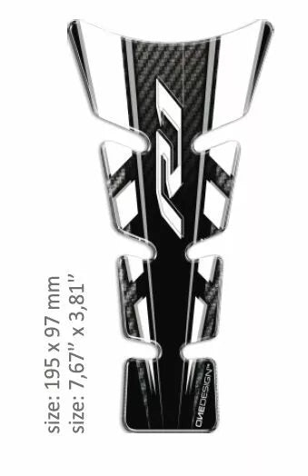 OneDesign Tank Pad Slim Yahama R1 15- .. CGSLIBR1P