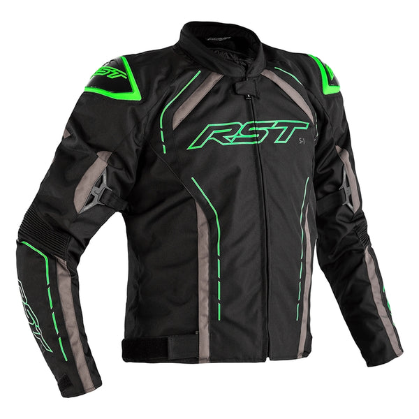 RST S-1 Jacket Textile Black/Gray/Neon Green Size M 102559NEO-42