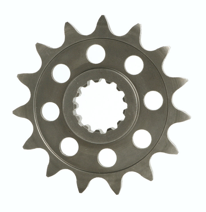 PBR Steel Standard Front Sprocket 2041 - 525 2041 14 18NC i stål med 13 kuggar och centrumhål, idealisk för fordonstillbehör och reservdelar.
