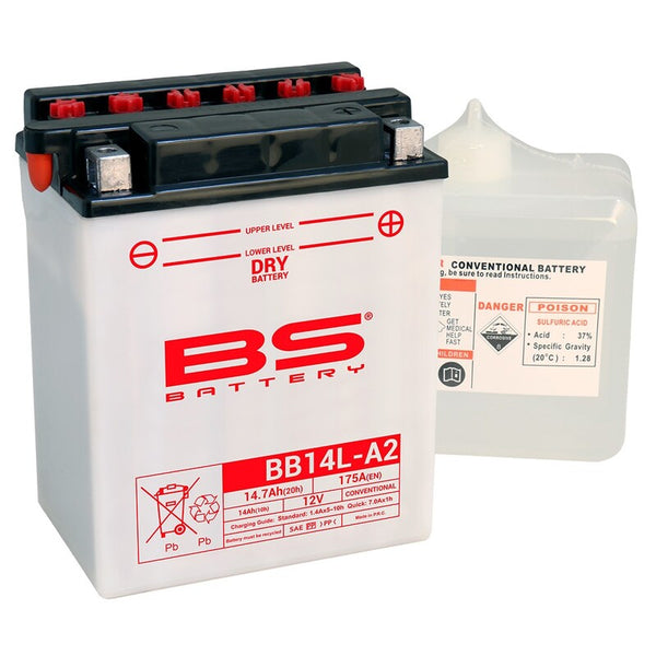 BS Battery High Performance with Acid Package - BB14L-A2 
