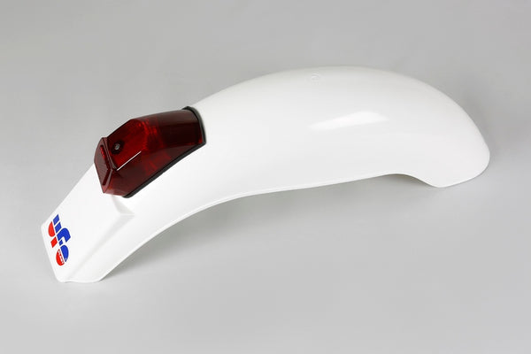 UFO Enduro Rear Fender + Light White ME08025#W 