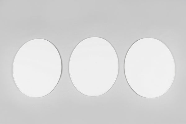 UFO Vintage Oval Front Plate 1970 Biele 3 PCS ME08049@W