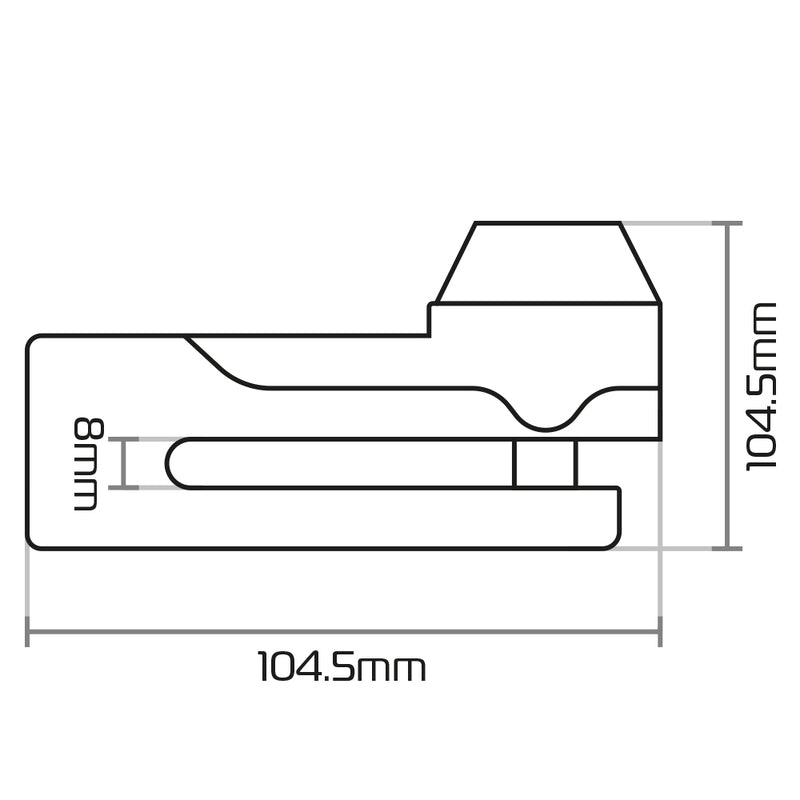 Oxford Titan Ø10mm Pin Disk Lock - Žltá LK486