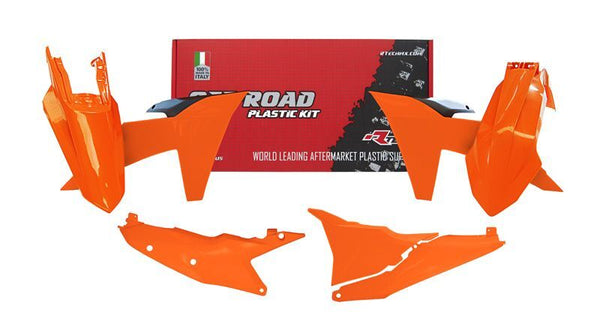 Racetech Plastic Kit with left air cans panel-Black & Orange R-KitkTM-AR0-524
