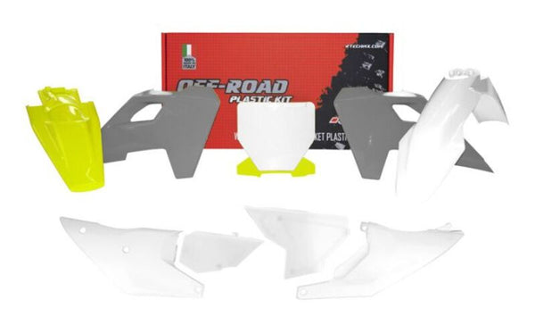 Plastová súprava RaceTech 7 Parts-OEM Gray /White to Husqvarna (R-KithSQ-OEM-533)