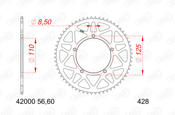 Hliníkové zadné stropy AFAM 12000-60 42000-60
