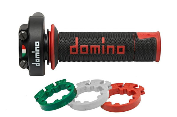 Domino Gas Control Short Stroke XM2 With A450 Grips - Black/Red 5536.03-00