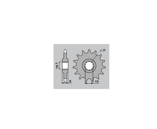 PBR oceľový štandardný predný sprock 599 - 428 599 13 18nc